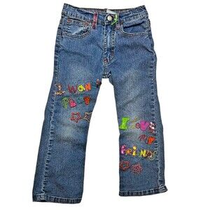 U Jeans Jeans Girls 4 Stretch Embroidered (W20 L16)
